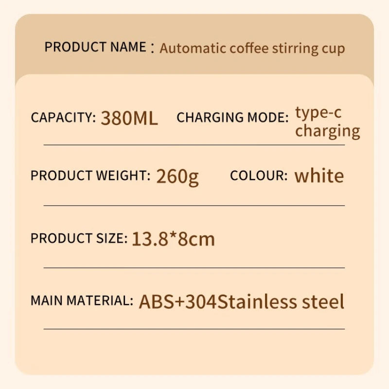 Caffino 2 GO® Automatic Mixing Coffee Cup